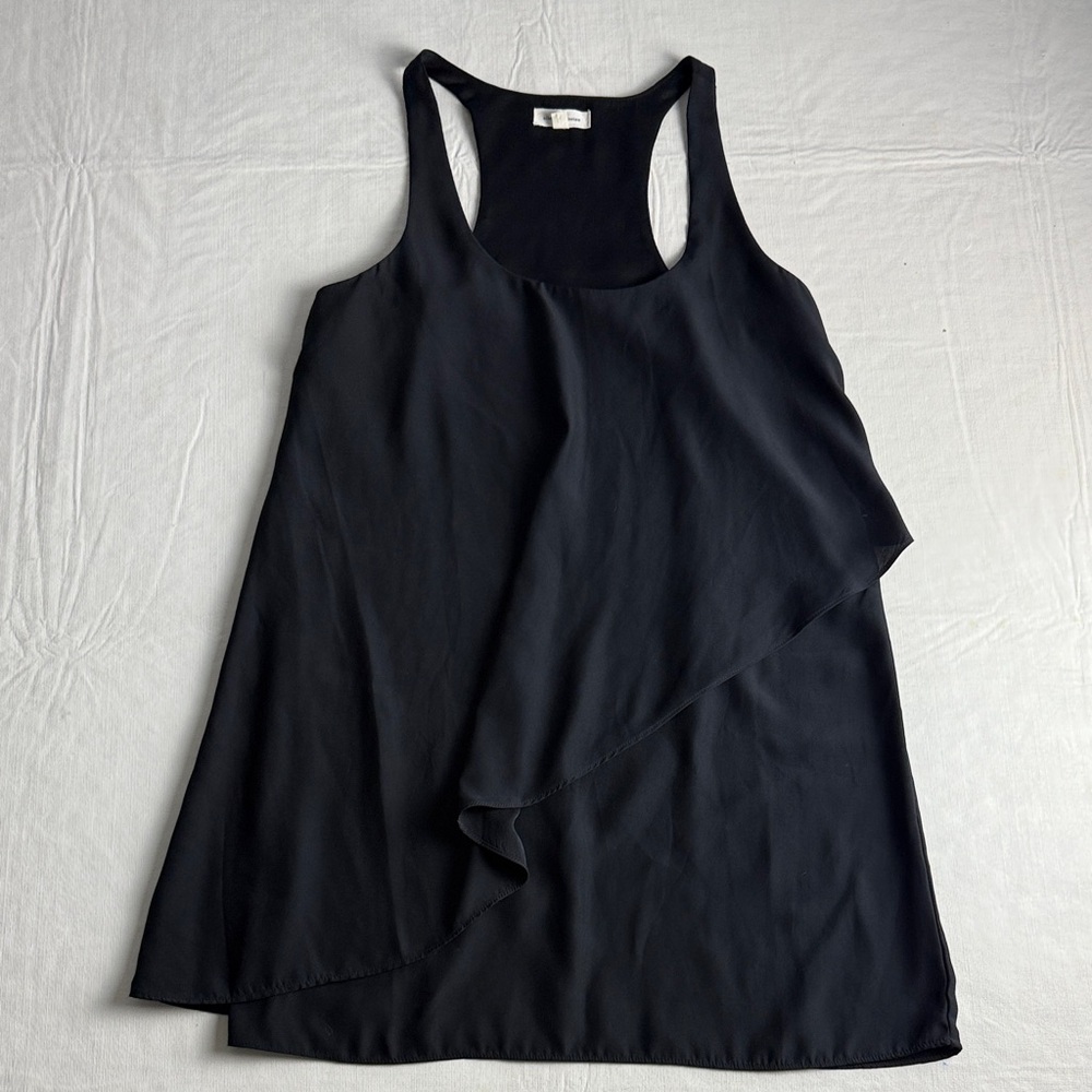 Silence + Noise Women's Black Mini Layer Tank Dress Side Zip Size XS